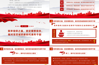 2025红色党政风筑牢四基争做建功新时代青年干部PPT机关事业单位党日活动党课课件免费下载