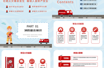 2025卡通简约校园消防安全培训PPT杜绝火灾事故发生确保人身财产安全课件免费下载