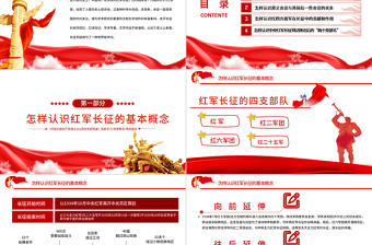 大气精美长征精神永放光芒PPT七一建党节热烈庆祝中国共产党成立101周年党史教育专题党课课件模板免费下载