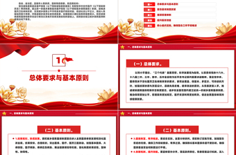 2025红色大气创意大气国务院关于整合城乡居民基本医疗保险制度的意见PPT模板免费下载