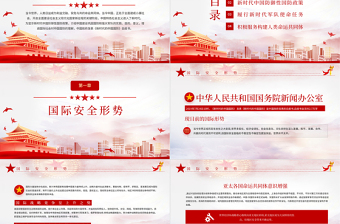 2025红色精美全民国防教育日PPT新时代中国防御性国防政策国家安全党课课件免费下载