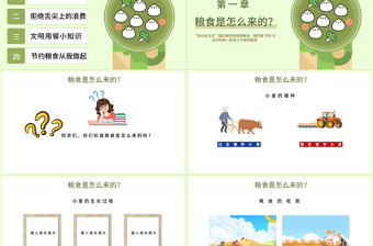 2025拒绝浪费不负食光PPT简约风中小学生节约粮食拒绝浪费主题班会课件模板免费下载