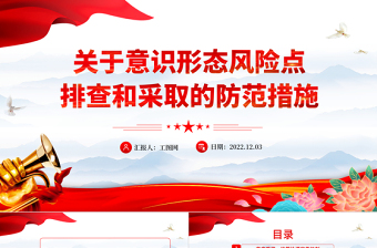 2025关于意识形态风险点排查和采取的防范措施PPT红色精美风党员干部学习教育专题党课党建课件模板免费下载