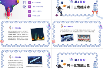 2025时尚大气神州十三号PT星空科技感中国空间站时代探索宇宙遨游太空航天知识介绍模板免费下载