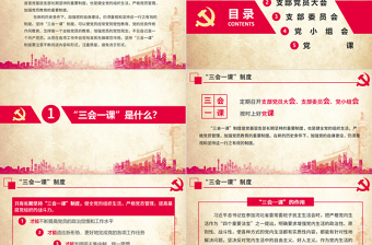 2025优质大气简约基层党支部党建工作三会一课PPT免费下载