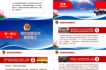 2025精美时尚党课蓝色大气国家监察法权威发布解读两会监察体制改革PPT模板免费下载