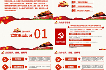 2025红色渐变【党务培训】党员干部应知应会党课PPT免费下载