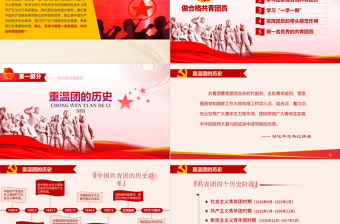 2025简约大气中国共青团PPT模板免费下载