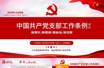 2025原创精美党支部工作条例党建党政党课党组织免费下载