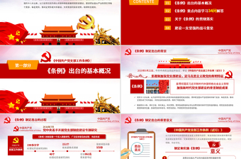 2025原创精美党支部工作条例党建党政党课党组织免费下载