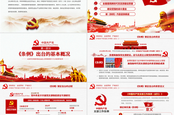 2025原创精美党支部工作条例党建PPT模板免费下载