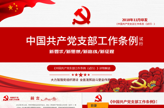 2025原创精美党支部工作条例党建党政党课党组织免费下载