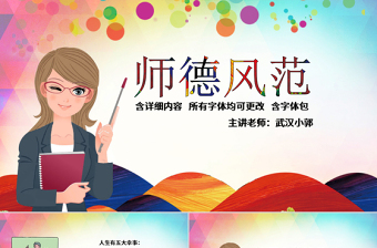 2025时尚大气师德师风范演讲稿讲座PPT模板免费下载