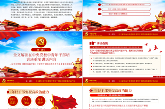 2025极简风大气党建风中青年干部培训班讲话年轻干部要提高七种能力党课PPT免费下载