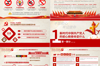 精美时尚原创第二批不忘初心主题教育专题党课免费下载