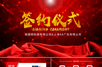 2025大气时尚大气喜庆企业战略合作启动仪式签约仪式PPT模板免费下载