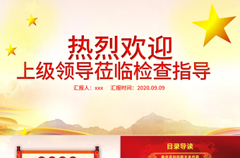 2025简洁风热烈欢迎领导莅临检查工作欢迎PPT模板幻灯片免费下载