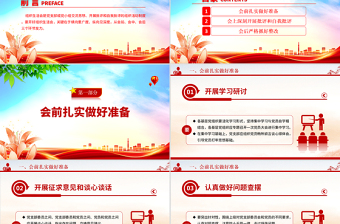 2025如何召开专题组织生活会PPT简洁党政风基层党组织党支部组织生活会模板免费下载