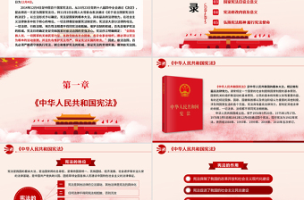 2025红色精美国家宪法日宪法知识学习PPT模板免费下载