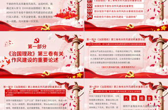 2025红色质感锲而不舍抓作风永不放松严党纪PPT模板-含讲稿免费下载