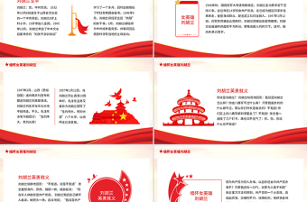 2025红色精美缅怀女英雄刘胡兰PPT建党100周年专题党课PPT模板免费下载