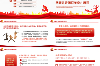 2025免费青春心向党建功新时代PPT精品庆祝中国青年团成立100周年课件模板免费下载