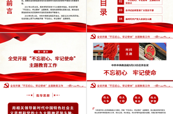2025优秀原创不忘初心牢记使命主题教育学习解读党课PPT免费下载