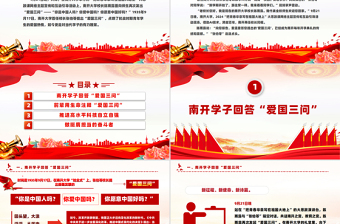 2025优秀大思政课把青春华章写在祖国大地上PPT红色简洁“爱国三问”的新时代回答免费下载