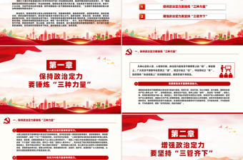 2025大气时尚党员学习教育之增强政治定力坚定理想信念PPT免费下载