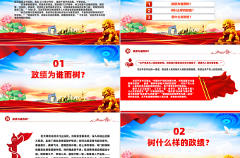 2025树牢造福人民的政绩观PPT党员干部思想教育微党课免费下载
