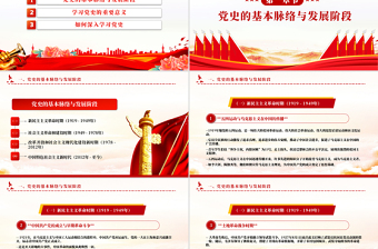 2025简洁风学习党史汲取智慧与力量PPT简洁风学党史强信念课件免费下载