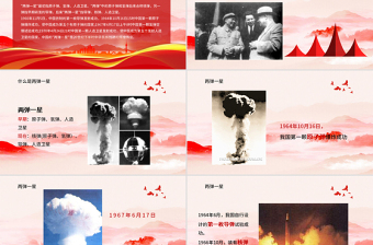 2025极简风简洁党建风两弹一星精神专题党课PPT免费下载