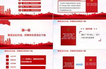 2025红色精美学深学透党规党纪永葆共产党员本色PPT严守纪律规矩党员党课课件免费下载