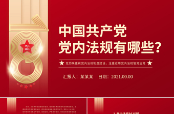 2025时尚大气中国共产党党内法规有哪些PPT党历来重视党内法规制度建设注重运用党内法规管党治党纪律党课课件免费下载