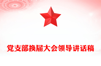 2025全新党支部换届大会领导讲话稿免费下载