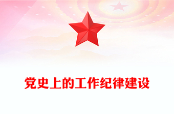 2025精品党史上的工作纪律建设讲稿免费下载