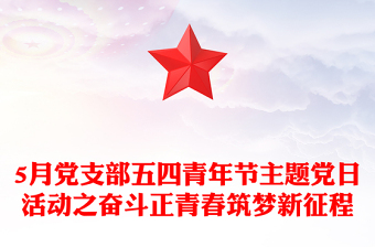 2025精选5月党支部主题党日活动之奋斗正青春筑梦新征程主题党课讲稿免费下载
