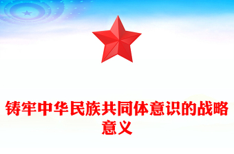 2025实用铸牢中华民族共同体意识的战略意义讲稿免费下载