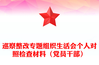 2025优质巡察整改专题组织生活会个人对照检查材料（党员干部）免费下载