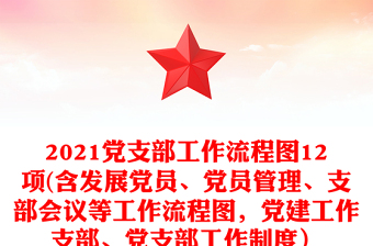 2025优质党支部工作流程图12项(含发展党员、党员管理、支部会议等工作流程图，党建工作支部、党支部工作制度）免费下载