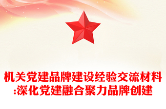 2025通用机关党建品牌建设经验交流材料:深化党建融合聚力品牌创建免费下载