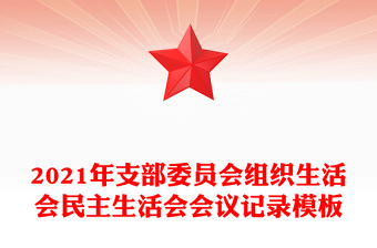 2025精品支部委员会组织生活会民主生活会会议记录模板免费下载