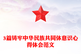 2025精选3篇铸牢中华民族共同体意识心得体会范文免费下载