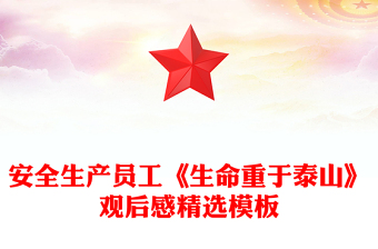 2025优秀安全生产员工《生命重于泰山》观后感精选模板免费下载