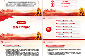 2025年党委书记度抓基层党建工作报告PPT模板免费下载
