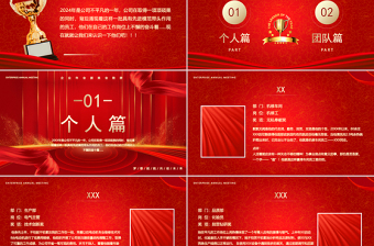 2025免费颁奖盛典PPT红色喜庆公司年会员工表彰大会模板免费下载
