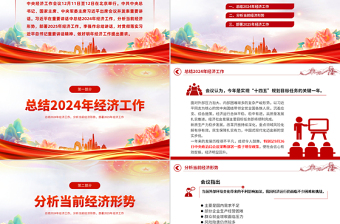 中央经济工作会议解读PPT大气华美总结2024年经济工作部署年经济工作课件免费下载