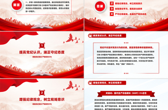 2025免费增强党纪观念严格规范行为PPT纪律教育党课免费下载