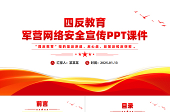 2025免费四反教育PPT军营网络安全宣传课件免费下载