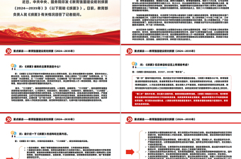 红色时尚《教育强国建设规划纲要（2024—2035年）》要点解读PPT模板免费下载